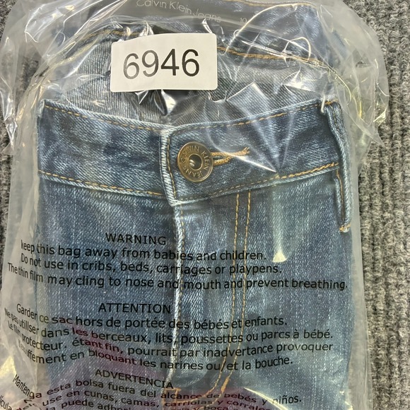 Calvin Klein Jeans Womens Capri Size 10 Blue Denim Cotton Stretch Mid Rise - Picture 9 of 9